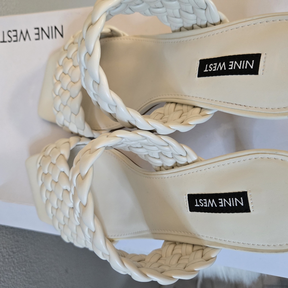 Nine West Hasnot3 Elegant Cream Women's Heeled Sandals - Picture 6 of 11
